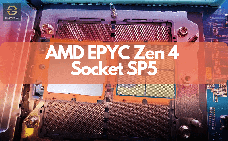 Lộ diện hình ảnh AMD EPYC Genoa Zen 4 với socket SP5 và tản nhiệt